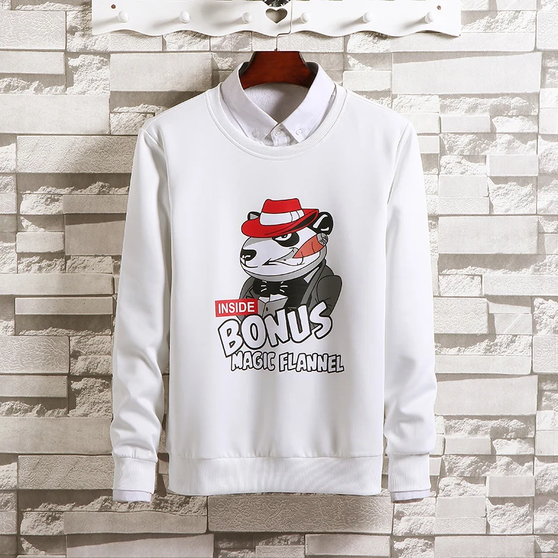 Long-sleeved Male Korean Version of Hip-hop Men's Loose Bottoming Shirt Handsome Sweater Trend Spring and Autumn Clothes