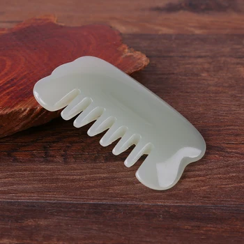 

1pc Resin Beeswax Guasha Comb Scraping Board Facial Neck Massager Scraper Massage Tools