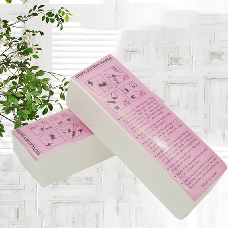 100pcs Removal Nonwoven Body Cloth Hair Remove Wax Paper Rolls High Quality Hair Removal Epilator Wax Strip Paper Roll