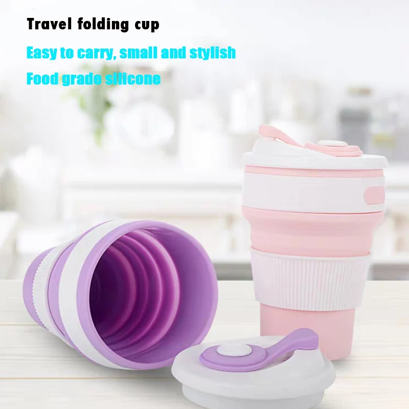 350 мл креативный подарок на заказ силиконовая складная кофейная чашка ...