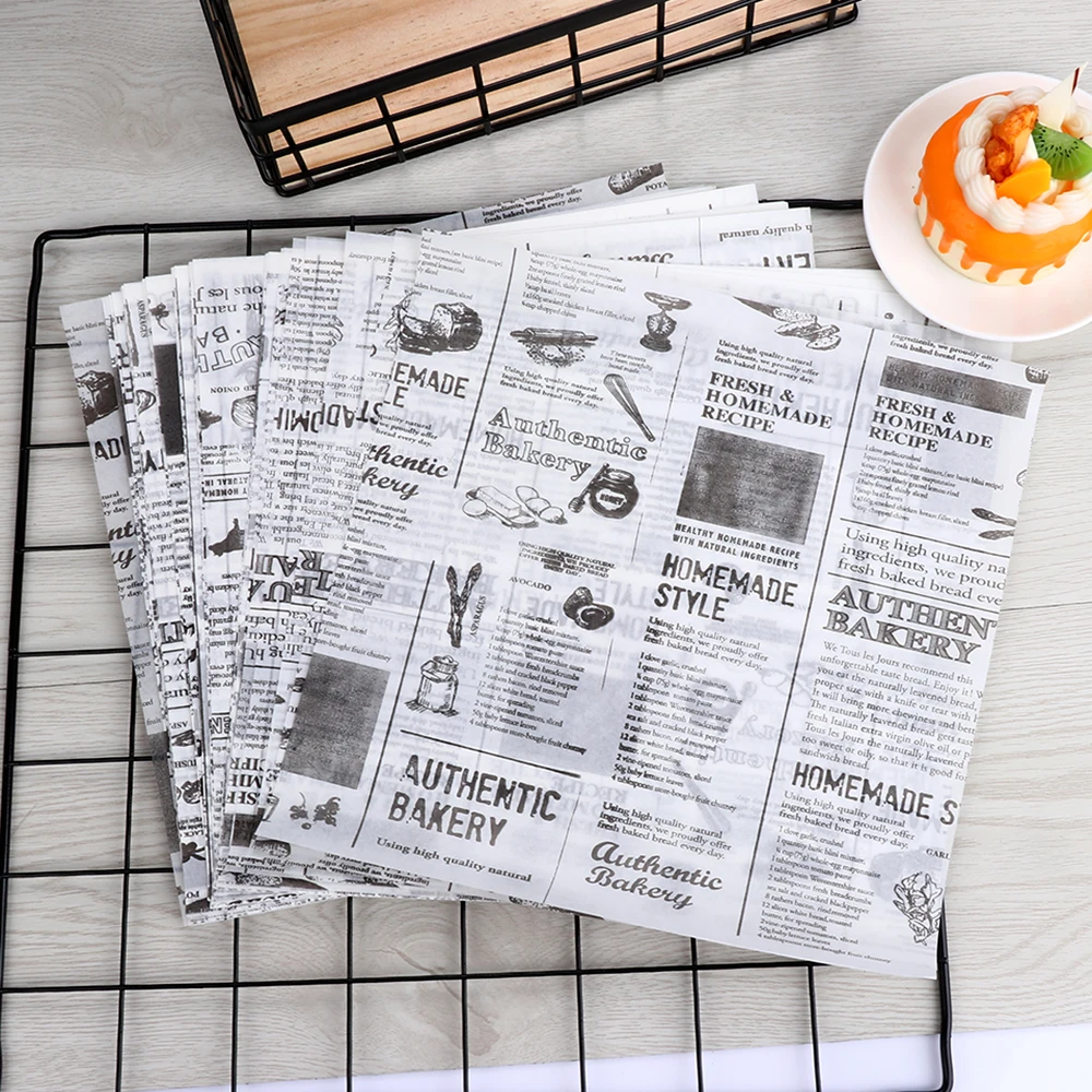 4 Papier ciré imperméable pour aliments,50 piècespaquet,emballage résistant à l