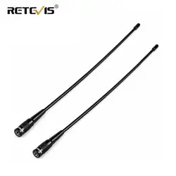 Retevis antena de RHD 771 de doble banda para Yaesu, SMA M, VX 3R, Retevis, RT3S, RT3, RT81, RT1, TYT, MD380, VHF, UHF, 2 uds.
