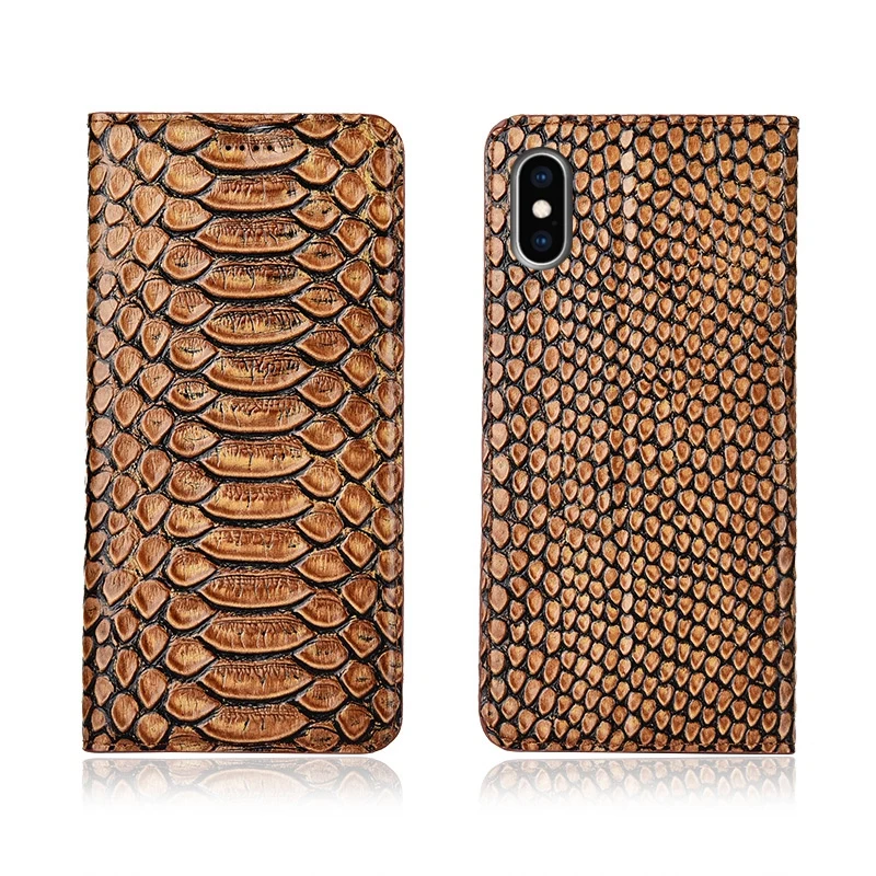  Natural leather phone case credit card slot holder for Apple iPhone XS Max flip case for iPhone XS 