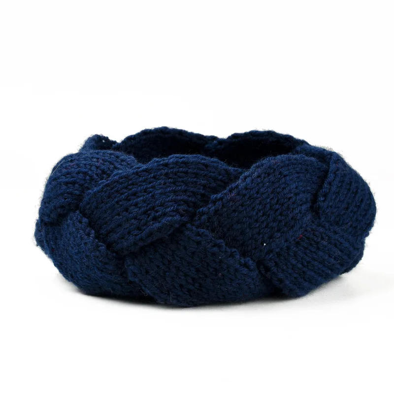 Vavy Twist Зимняя Теплая повязка на голову для женщин/девочек, эластичная вязаная теплая повязка на голову, одноцветная повязка на голову, аксессуары для волос ручной работы, тюрбан, подарки - Цвет: Vavy Twist