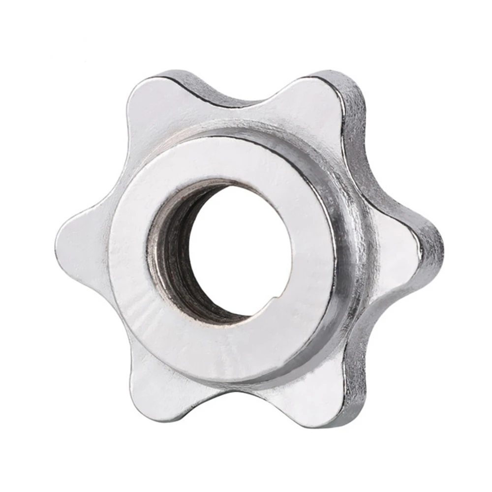 Barbell Collars Anti-slip Weight Lifting Accessories Fixed Dumbbell Nut Hexagon Nut Barbell Bar Collar Screw