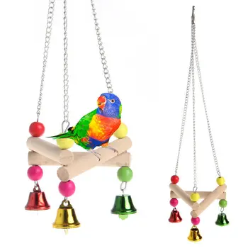 

Colorful Parrot Toys Suspension Hanging Bridge Chain Pet Bird Parrot Chew Toys Bird Cage Toys for Parrots Birds Home Decoration