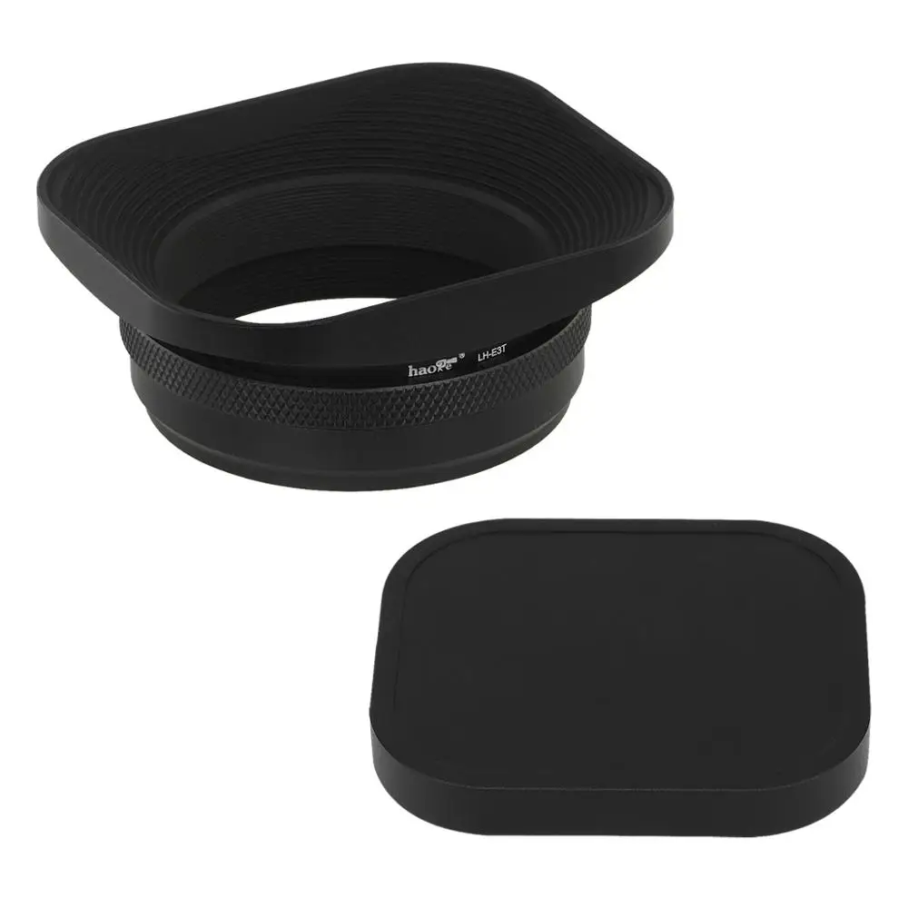 

Haoge Square Metal Lens Hood with 49mm Adapter Ring with Cap for Fujifilm Fuji FinePix X100 X100S X100T X70 X100F X100V Camera