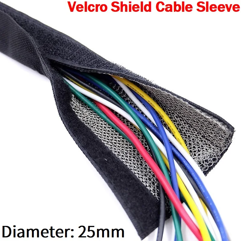 ShieldedCableSleeve25mmWithVelcroTapeInsulationNylonHarness