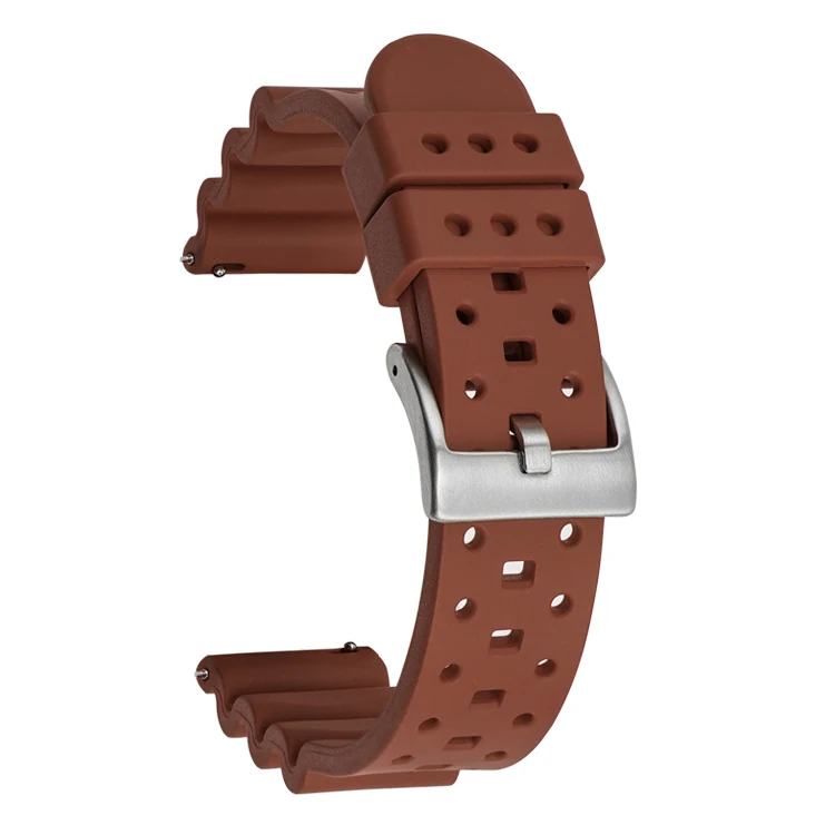 18 20 22 24mm Fluor rubber Uhren armband mit Schnell verschluss Sport wasserdichtes Universal armband Uhren zubehör mit Werkzeug – Detail 10