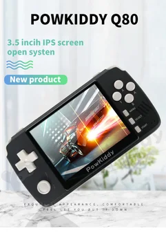 

Powkiddy q80 Retro video Game Console Handset 3.5 "IPS Screen Built-in 1000+Games Open System PS1 Simulator 16G Memory NEW games