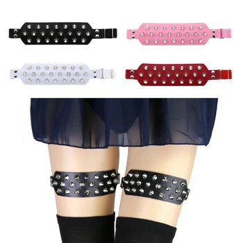 

1 Piece Womens Leg Garter Belt Rings Cool Punk Leg Ring Girl Cool Night Club Accessory fit for leg circumference about 35-70cm