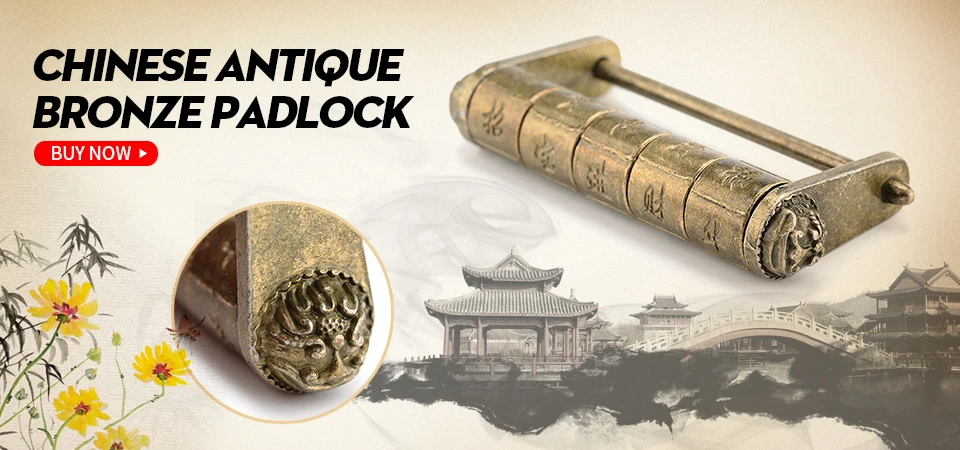 NAIERDI 5PCS Small Antique Metal Hasps Lock For Jewelry Storage Wood Box + 10PCS Antique Bronze Hinges Cabinet Mini Hinge