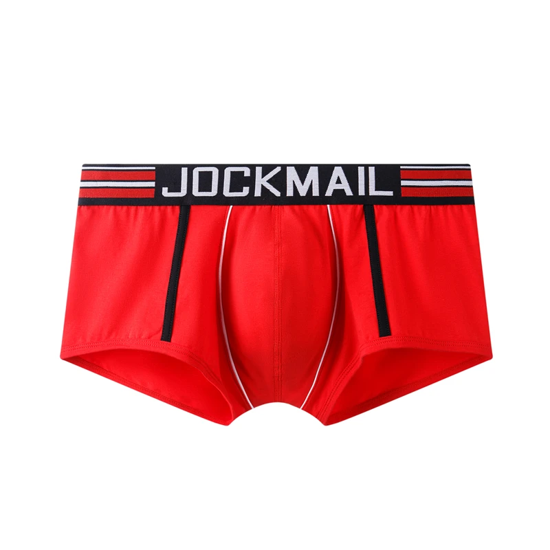 sexy male underwear JOCKMAIL New Sexy Men Underwear Soft Boxers Cotton Boxer Men Solid Man Boxer Sexy Mens Underwear Gay boxer Penis Pouch boxers hot mens underwear