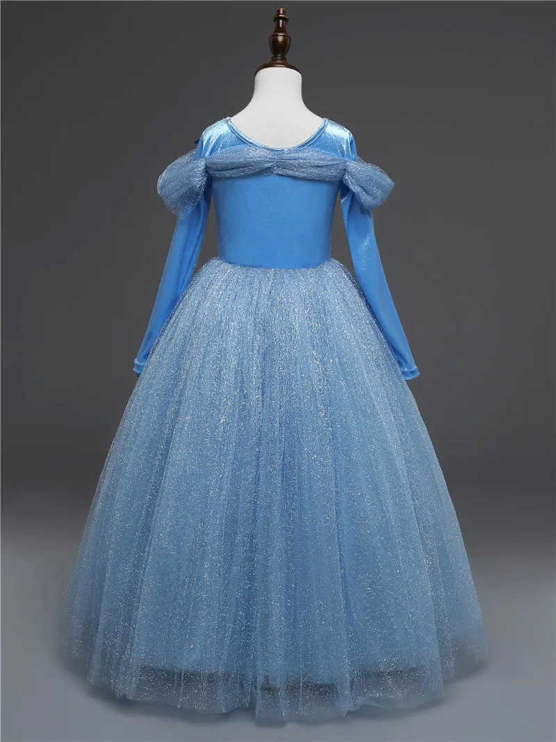 Платье Эльзы для девочек; костюм Снежной Королевы Эльзы для детей; платье принцессы для костюмированной вечеринки; праздничное платье; vestido de festa infantil; зимнее платье