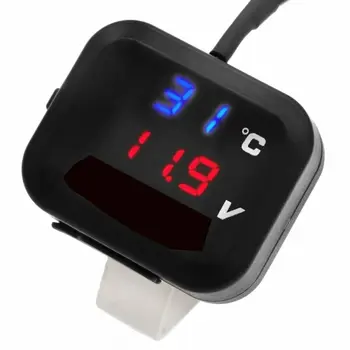 

1pcs Gauge USB Motorcycle Air Temperature LED Thermometer Meter Accessory Parts