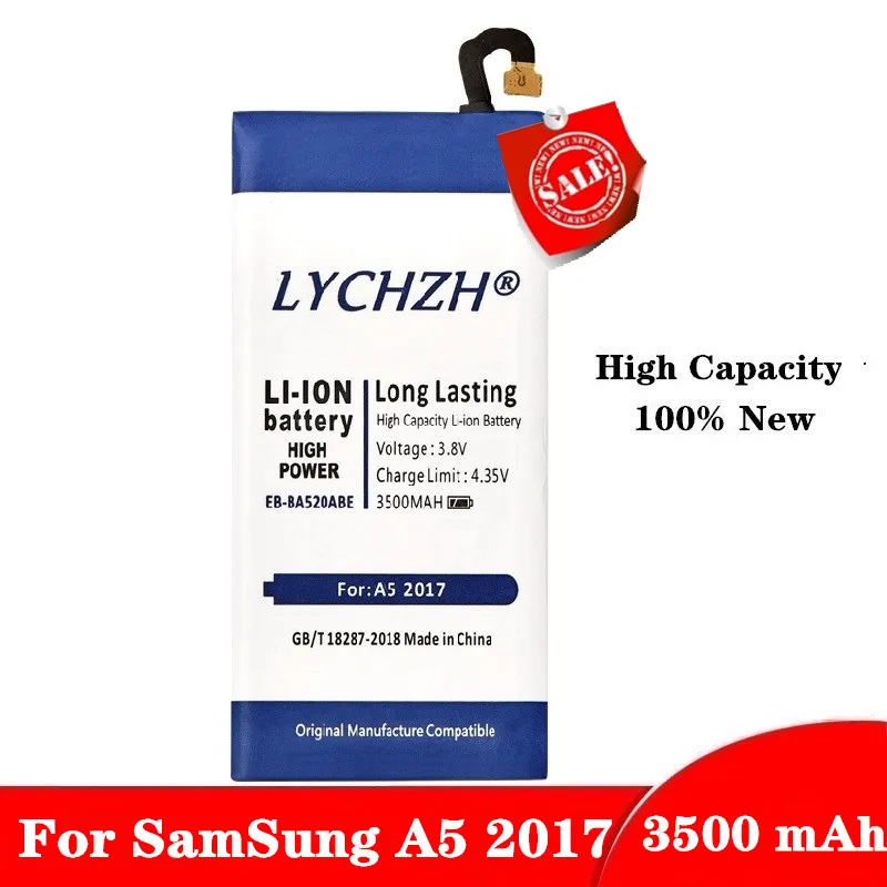 

Original Replacement For Samsung Battery For Galaxy 2017 Edition A5 2017 A520F SM-A520F Phone Battery EB-BA520ABE 3500mAh
