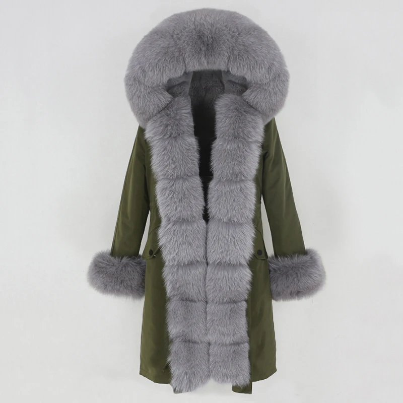 OFTBUY X-long Parka Waterproof Outerwear Real Fur Coat Winter Jacket Women Natural Fox Fur Hood Luxury Outerwear Detachable New