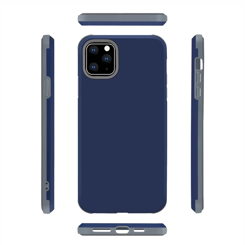 

Hybrid 2 in 1 Bumper Phone Case For iPhone 11 2019 11 Pro 11Pro Max Soft TPU 4 Corner Air Cushion Shockproof Protective Cover