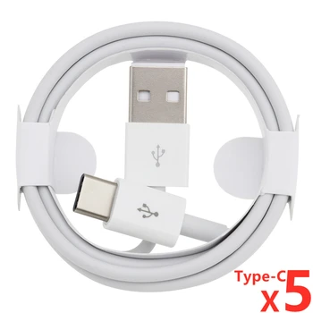 5PCS/Lot 1m/3ft TPE USB Type C Charging Cable For Samsung S20 S9 S8 Xiaomi Huawei P30 Pro Fast Charge Mobile Phone Wire Type-C 1