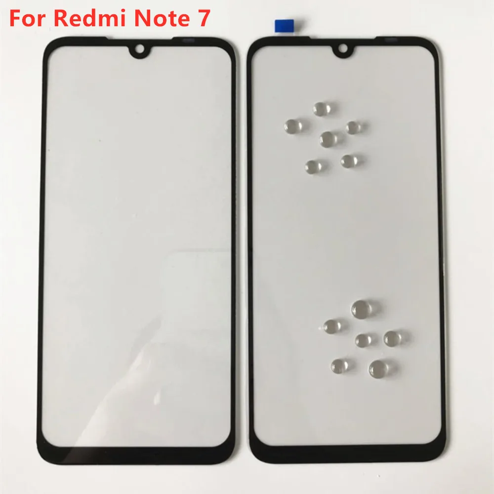 5 шт. передняя и внешняя сенсорная стеклянная панель для Xiaomi Redmi Note 7 Pro сменная