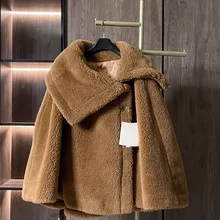 2022 cappotto invernale da donna cappotto corto orsacchiotto collo rovesciato un bottone pelliccia di Alpaca mantello capispalla stile sciolto moda