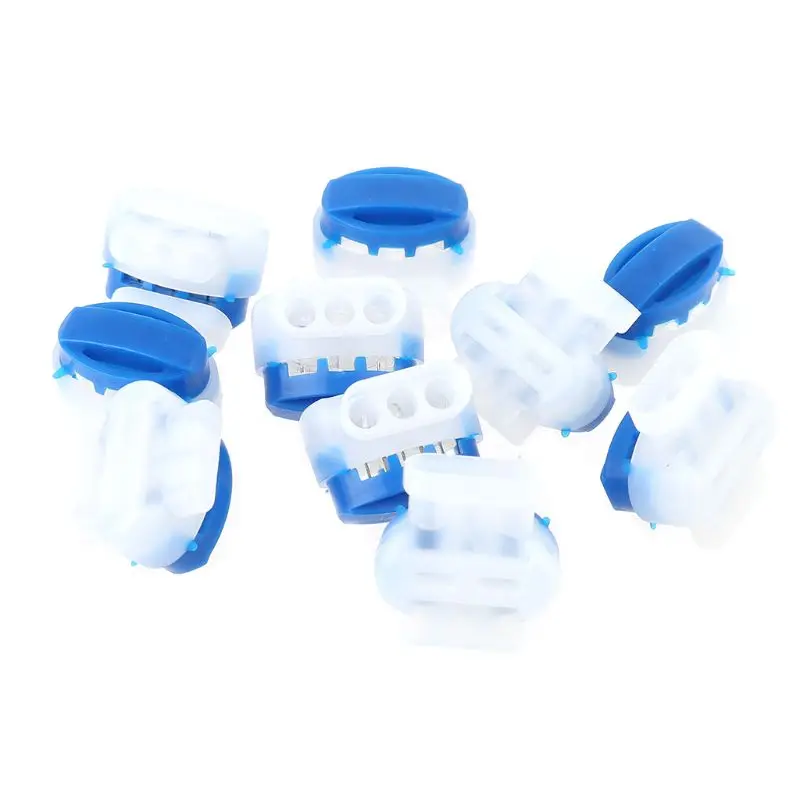 

10Pcs 3 Wire Connectors Electrical Waterproof 314-box Self-stripping Grease Part