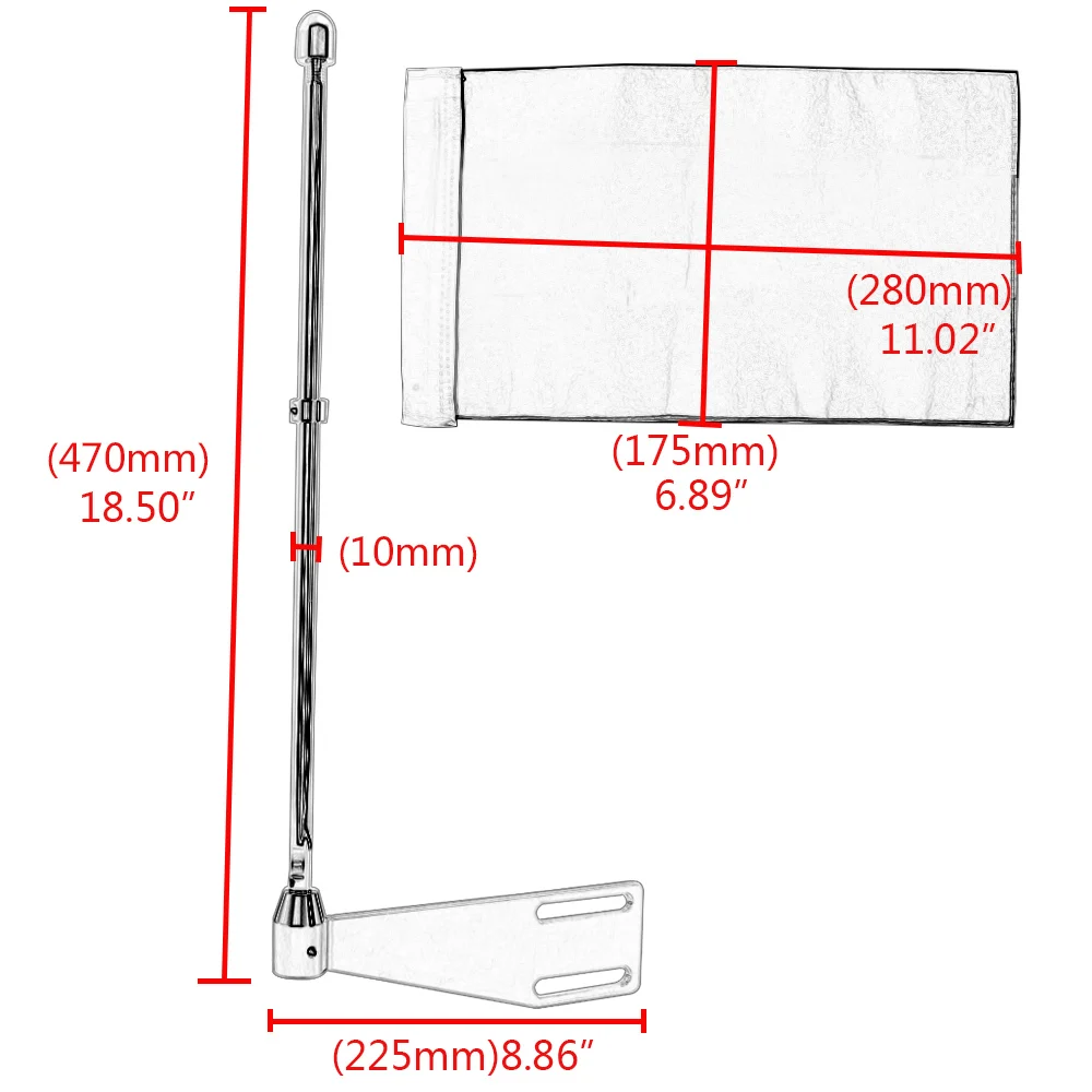 Мотоциклетная багажная стойка мачта рамка-флаг Вертикальное Крепление полюс для индийского вождя темная лошадь родмастер спрингфилдт классический