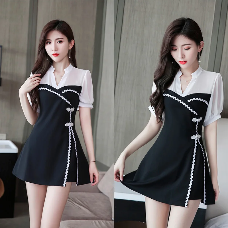 

Foot pedicurist suit new suit temperament-bathing suit foot bath princess sauna technician overalls