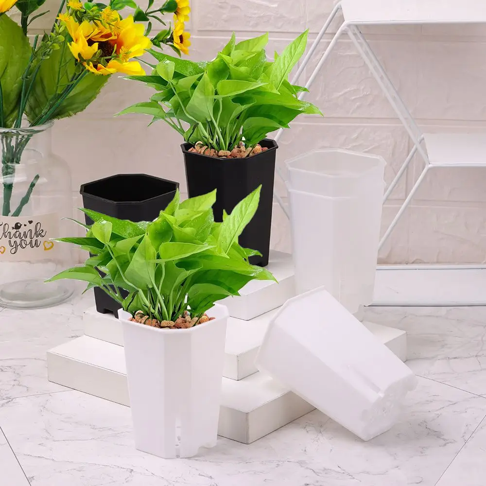 

Gardening Succulents Plastics Octagonal Side Opening Potted Plants Flowerpot Vientiane Pots