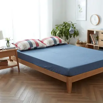 

Bed Cover Sheet Mattress Cover Bed Linen with Elastic Band Mattress Protector Pad 100%Cotton 180x200cm Bedspread Mattress Cover