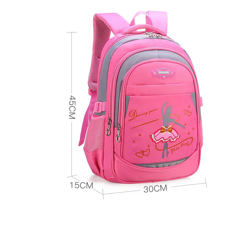 Large pink Новые детские школьные сумки для подростков мальчиков и девочек, Большой Вместительный Школьный рюкзак, водонепроницаемая сумка, Детская сумка для книг mochila - Цвет: Large pink