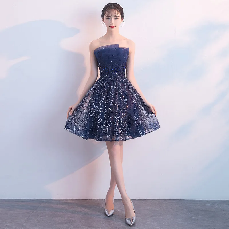Темно-синий китайский Восточный с открытыми плечами Свадебные женские Сексуальные Длинные Cheongsam элегантное вечернее платье платья