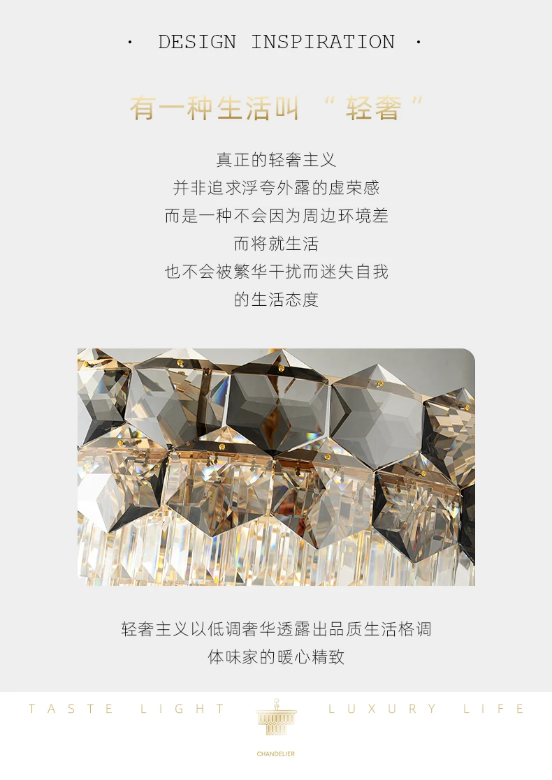 Luz de Cristal Moderna Luxo Sala Estar Lâmpada Jantar Quarto Simples Personalidade Criativa Nordic Lustre Pós 2 Luzes de pendentes