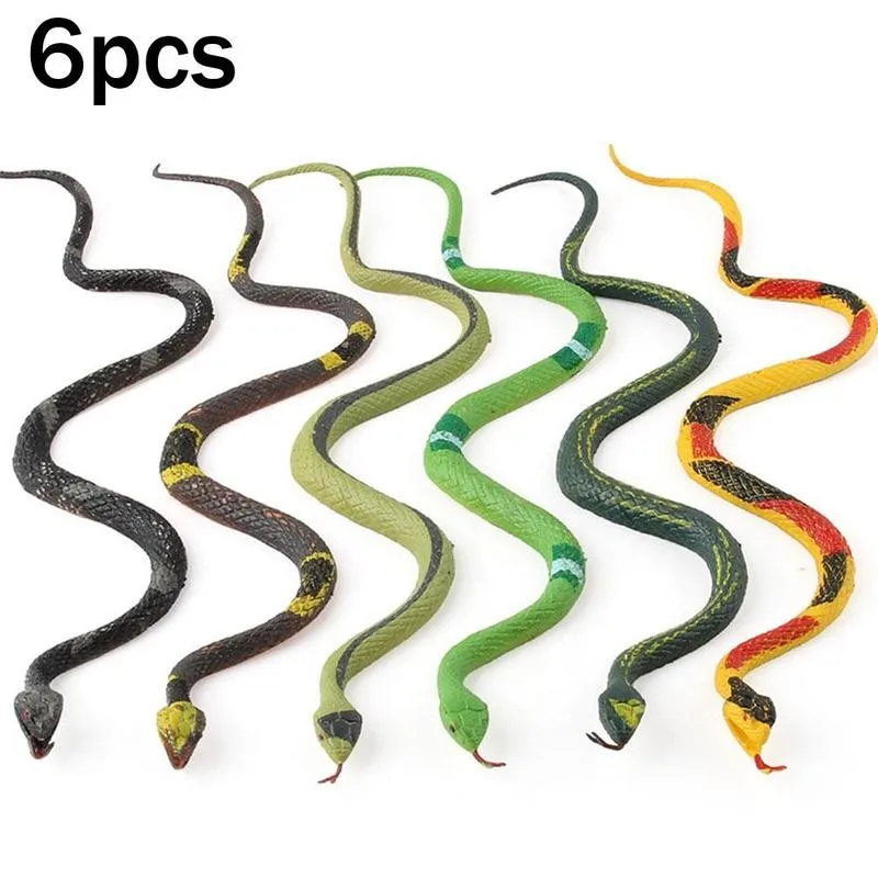 Serpiente falsa realista de plástico, serpiente de cascabel, modelo de alta simulación, juguete de broma, Halloween