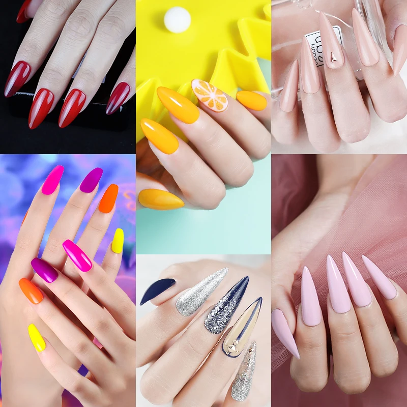 Искусственное блестящее покрытие для ногтей Arte Clavo, разные цвета, полуперманентный светодиодный Гель-лак для ногтей