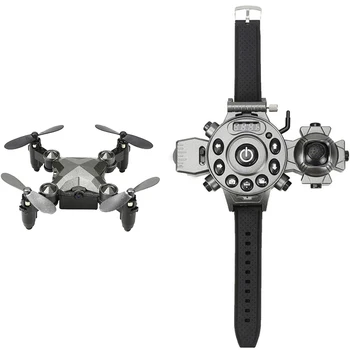 

Rc Drone Mini Foldable Mode Quadcopter 4 Channel Gyro Aircraft with Watch Type Remote Controller