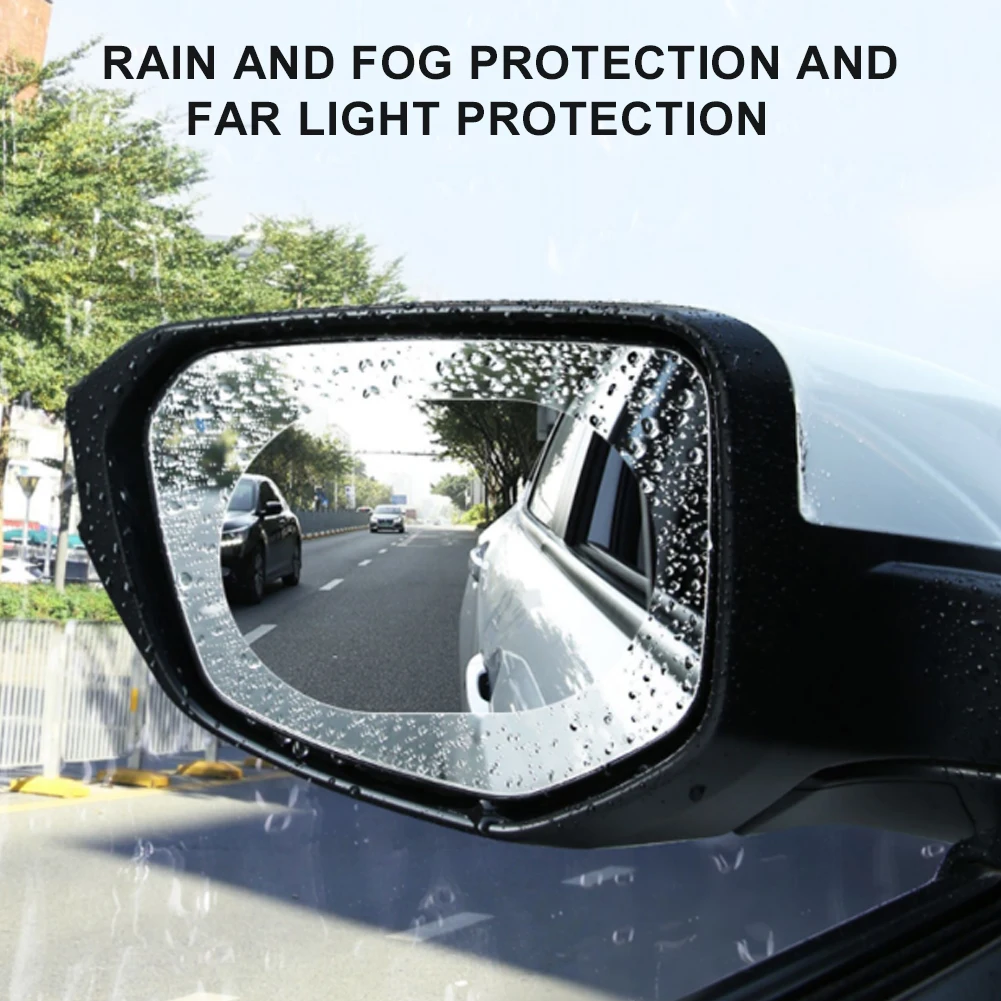 Car Anti Fog Film 4PCS PET+Nano Coating Car Rearview Mirror Side Window Glass Anti-Fog Film