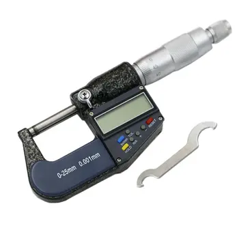 

LCD Digital Outside Micrometer 0-25mm/0.001mm Electronic Gauge Vernier Caliper Meter 7 keys Carbide Tip Measuring Tools Sale