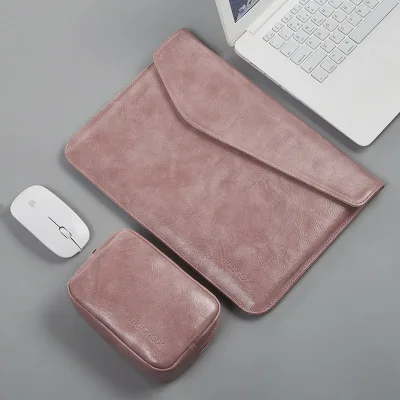 pink sets Ультратонкий чехол для ноутбука из искусственной кожи с магнитной пряжкой 14 для Macbook Air 13 чехол для ноутбука Pro 15 Touch Bar - Цвет: pink sets
