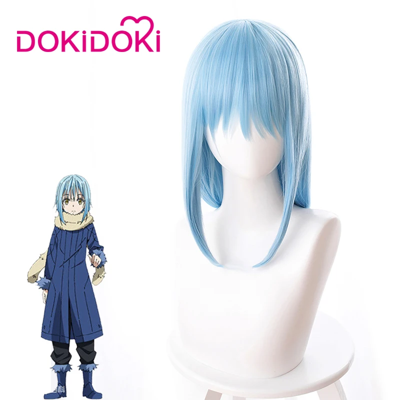 

DokiDoki Anime Cosplay Wig That Time I Got Reincarnated as a Slime Rimuru Tempest Hair Women Short Blue Hair Anime Cosplay Wig