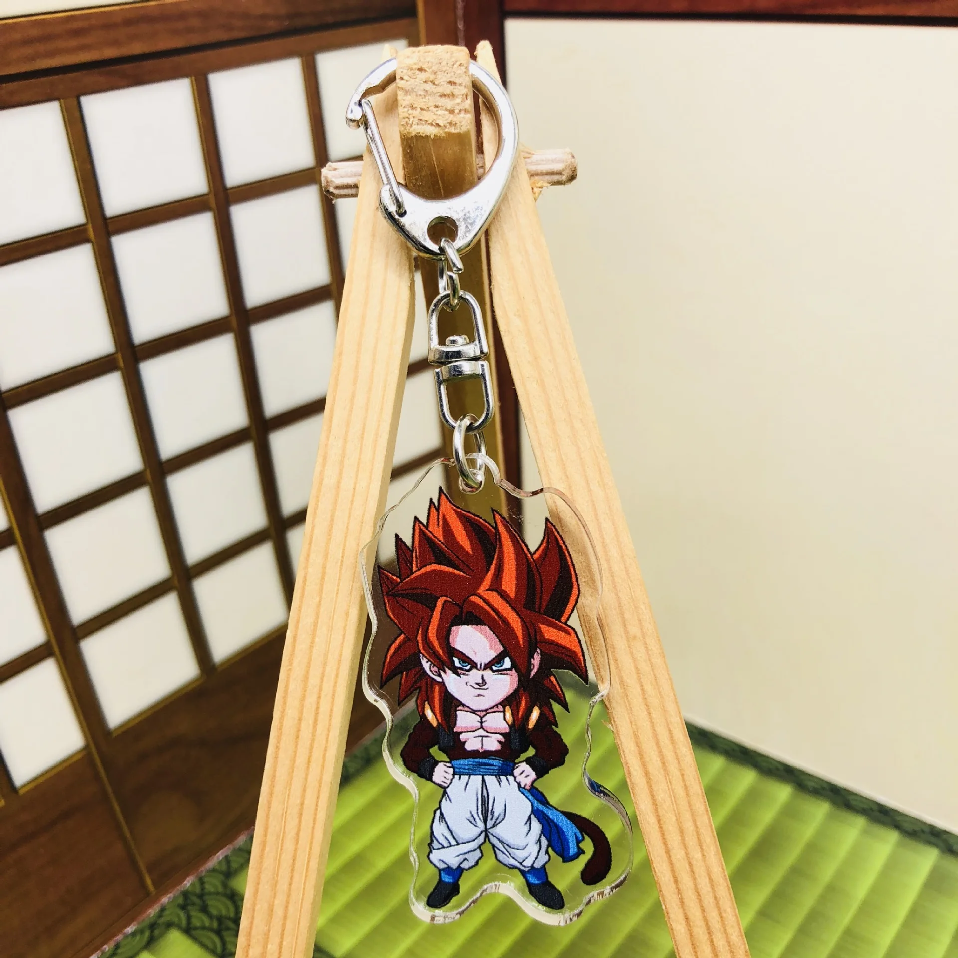 Anime Peripheral Acrylic Pendant Ornament Dragon Ball Son Goku Vegeta IV Beerus Trunks Buu Piccolo Keychain