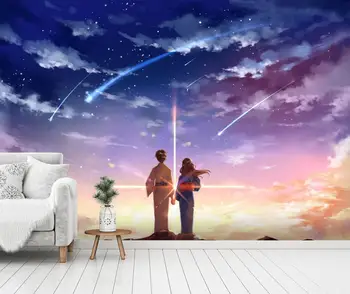 

[Self-Adhesive] 3D Your Name 204 Japan Anime Wall Paper mural Wall Print Decal Wall Murals Belly