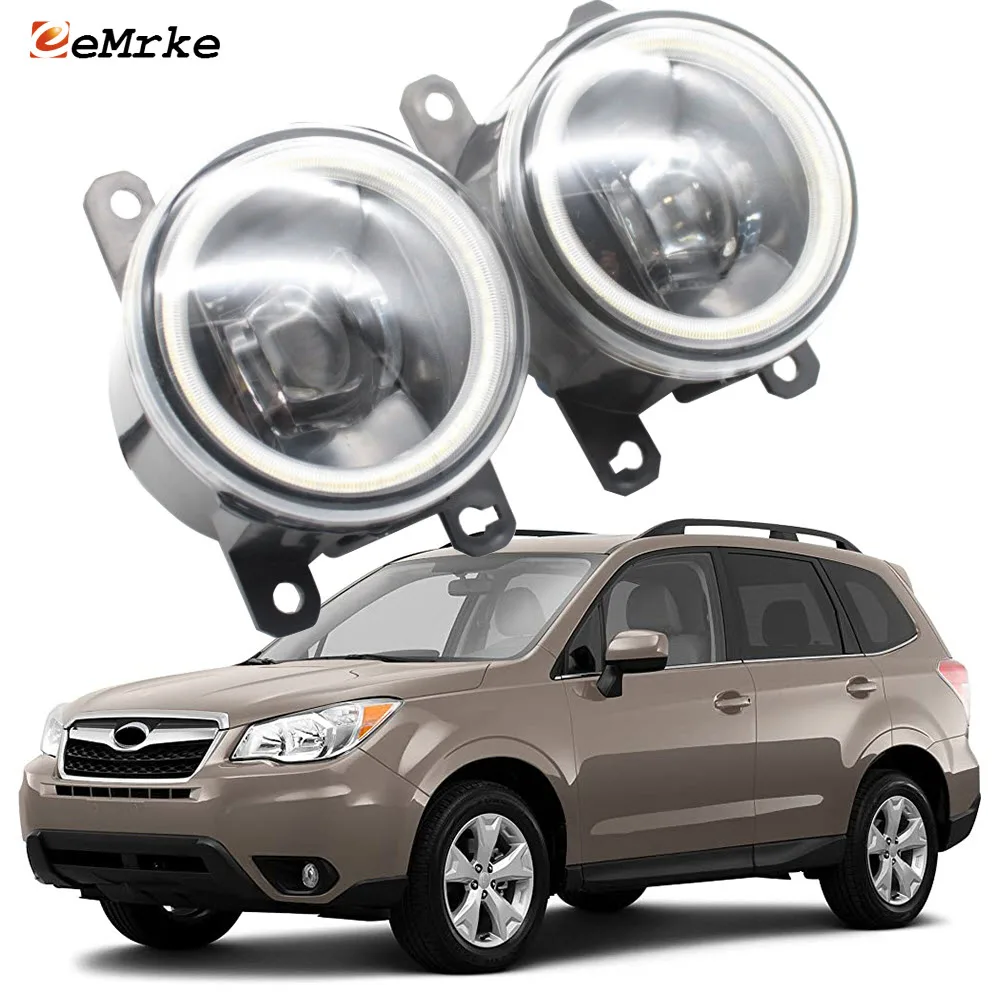 Pair LED DRL for Subaru Forester SJ XC XT 2014 2015 2016 Angel Eyes Daytime Running Lights Cut-Line Lens Fog | Автомобили и