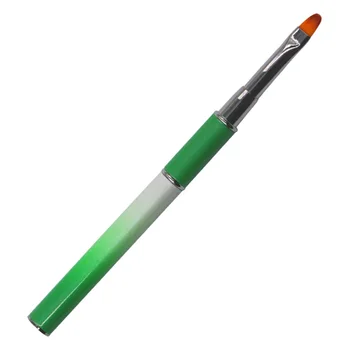 

Gradient Color Rod Nail Art Brush Double-ended Pusher Phototherapy Pen for Home Salon (Green)