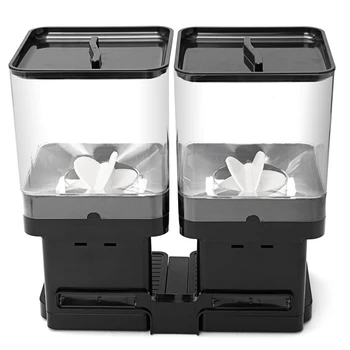 

Double Cereal Dispenser Storage Container Dry Food Snack Kitchen Canister Fresh for Kitchen Storage Food Bottle