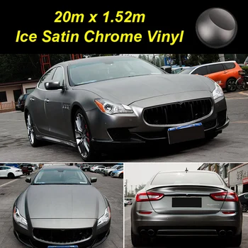 

20m Grey BM Plating Matte Ice Satin Vinyl Film Warpping Motorcycle Car Stickers Waterproof Automobiles Bubble Air Free