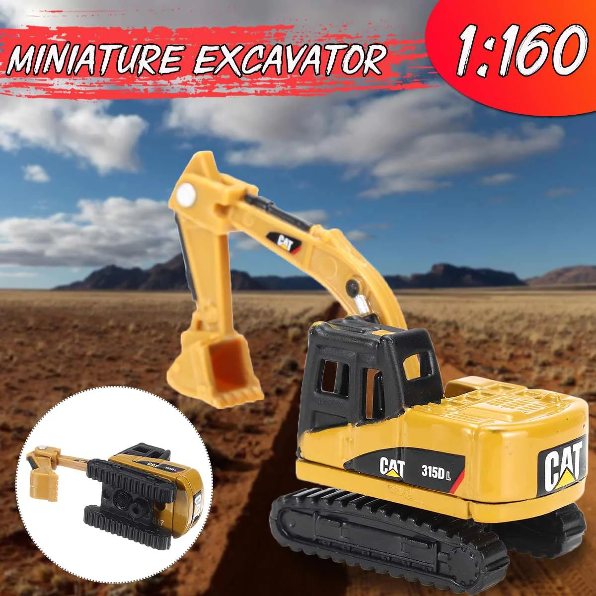 1:160 Construction Vehicle Miniatures Excavator Mini Engineering Truck Model Toys for Children Boy Gift