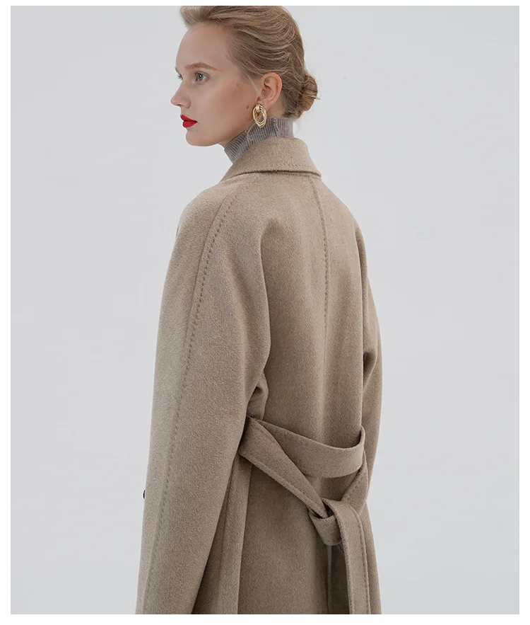 Волнистые двусторонний кашемирвое пальто женское новое шерстяное пальто для женщин S зимние куртки зимние Двубортный пиджак