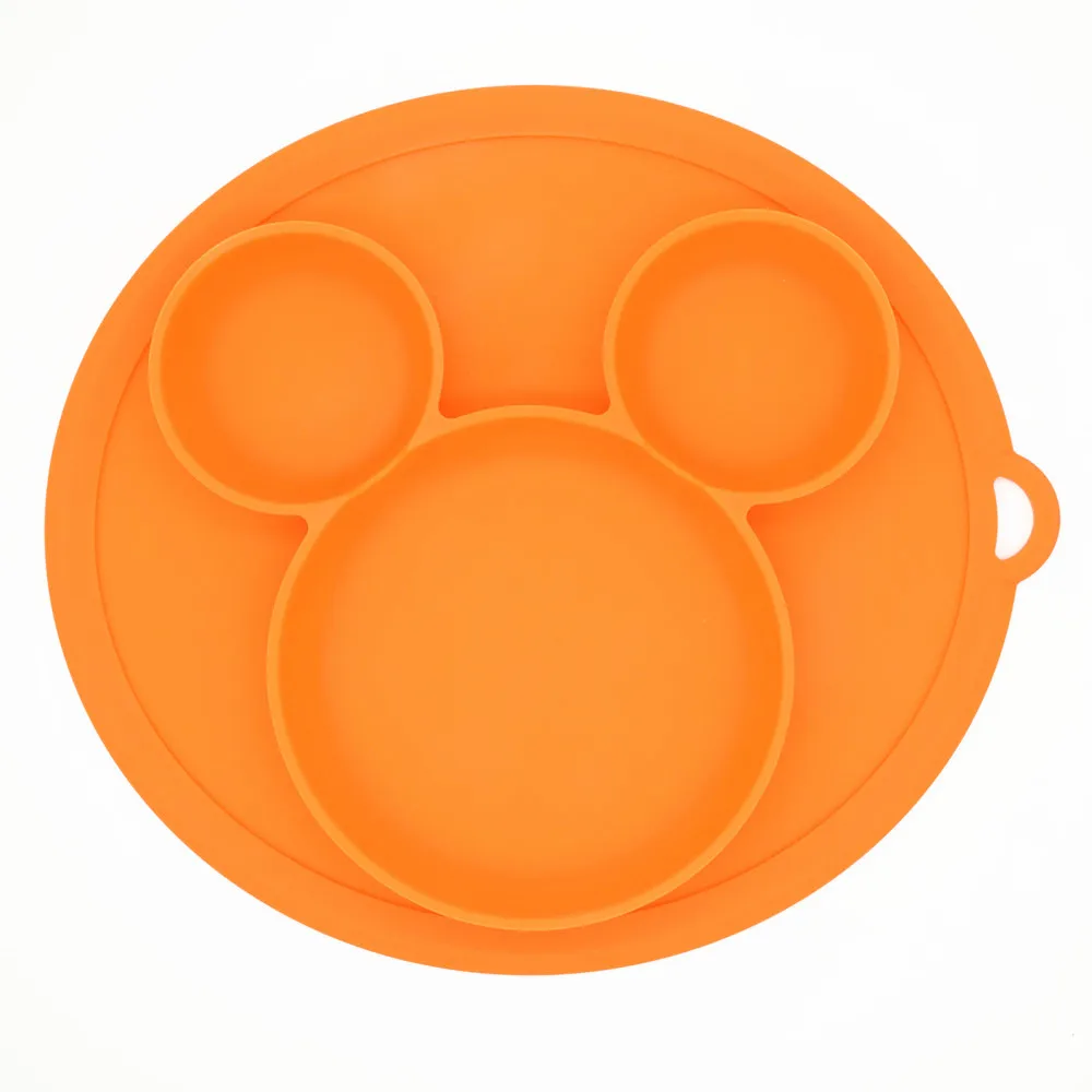 Тарелка для детей с силиконовая детская чаша всасывания BPA бесплатное Кормление детская посуда детские обеденные блюда