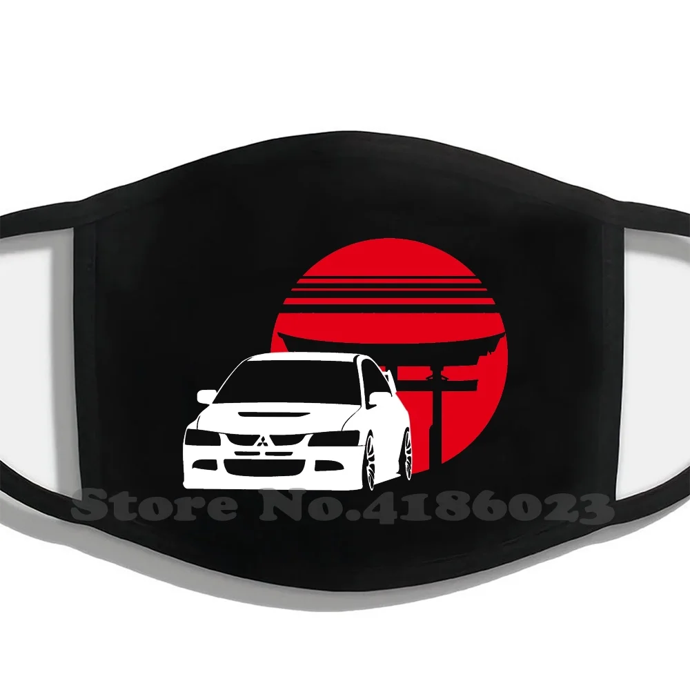 Mitsubishi Evolution модные трендовые хлопковые маски турбо вейп простой дизайн Япония